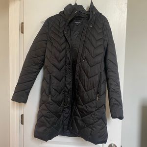 Kenneth Cole Midi Length Black Down Jacket